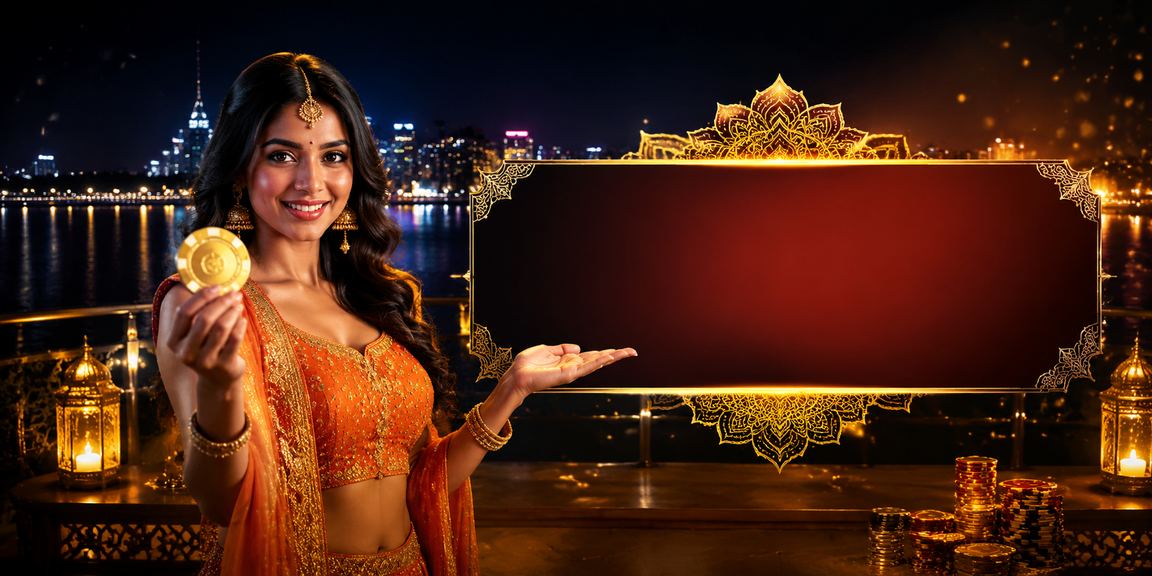 Indian player responsibly enjoying casino entertainment outdoors