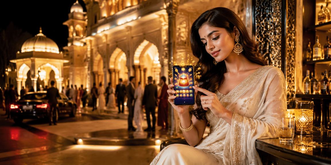 Indian woman using digital payment on mobile for gaming