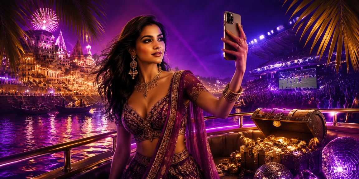 n150 mobile casino in India Varanasi ghat mobile casino and Bollywood theme